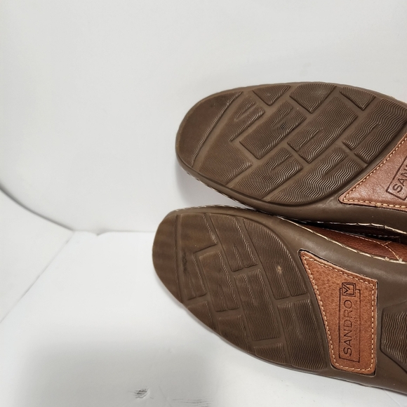 Sandro Mens Tan Leather Fisherman Sandals Size 9.5D Hook And Look  Soft and Gel main image 5